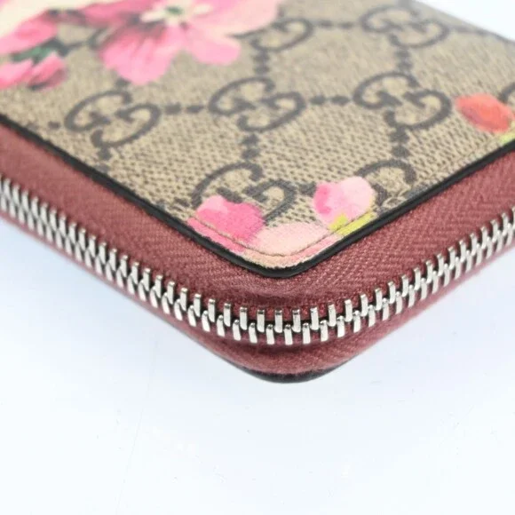 Auth Gucci Blooms Pvc Leather Coin Case #198825G23B